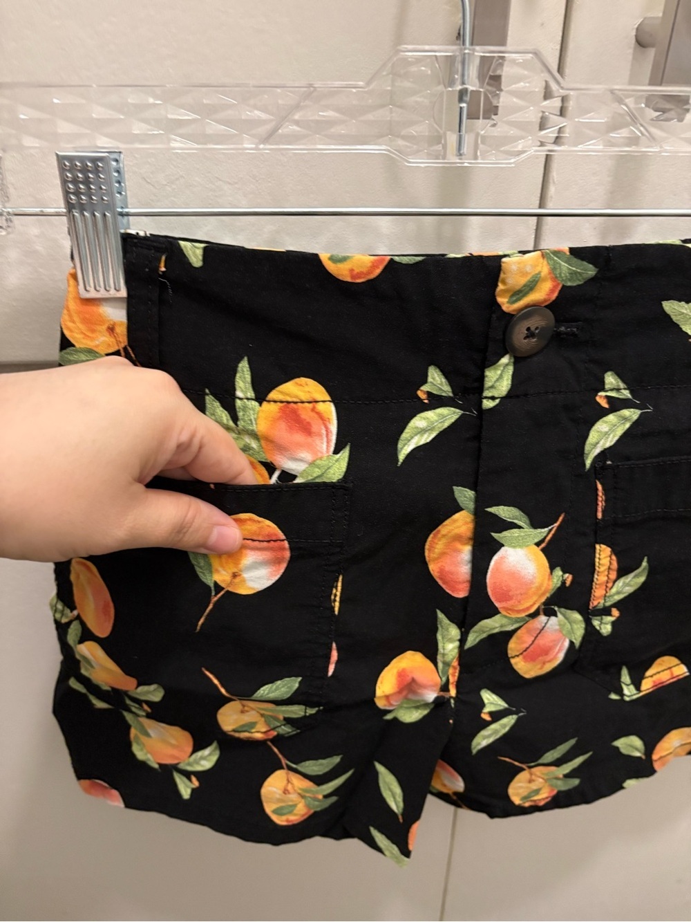 Maeve by Anthropologie The Colette Peach Print High-Waisted Shorts Size 24 - Picture 7 of 16
